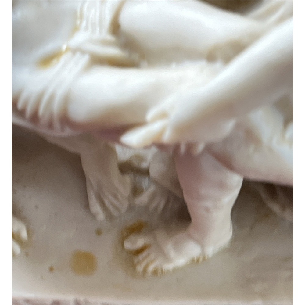 Vintage Italian Cast Marble Alabaster Descent From The Cross Religious Sculpture - Picture 6 of 9